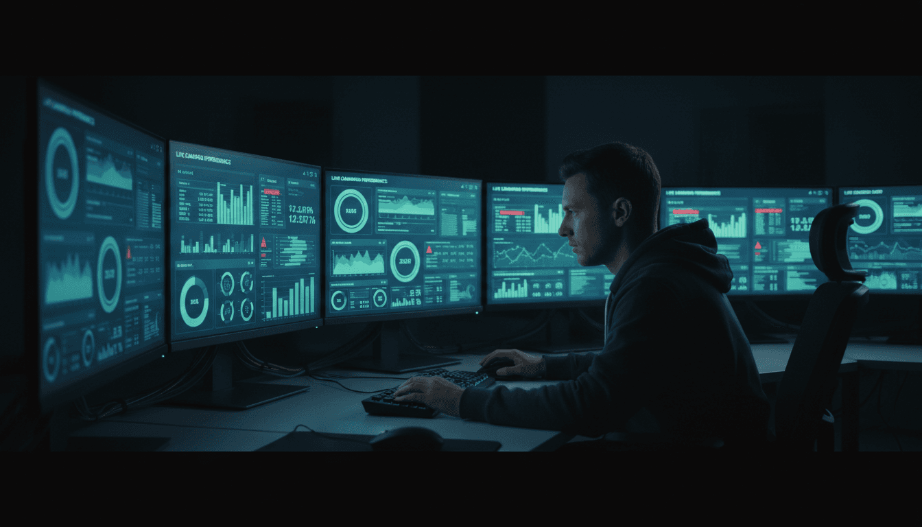 Real-time TikTok Ads performance monitoring dashboard with live metrics
