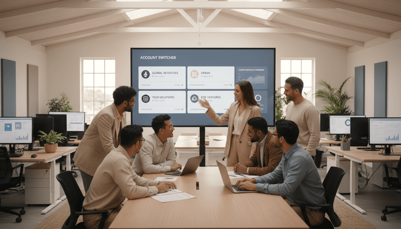 Multi-account agency dashboard with team collaboration and account management