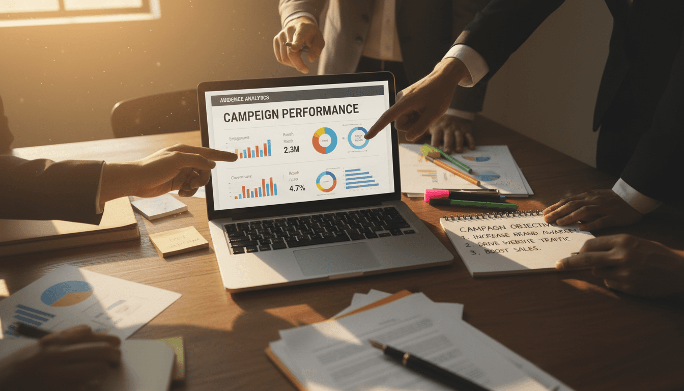 Planning TikTok campaign strategy with analytics