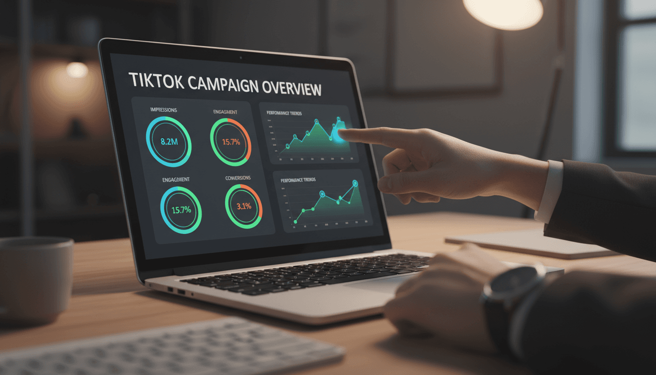 AI-assisted TikTok campaign planning dashboard with analytics