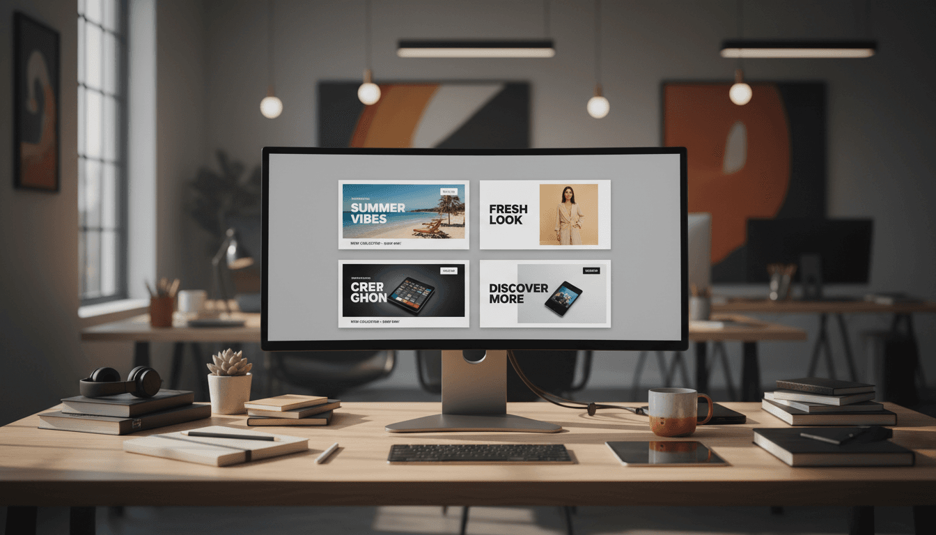 AI-assisted ad creation with multiple copy variations and creative organization