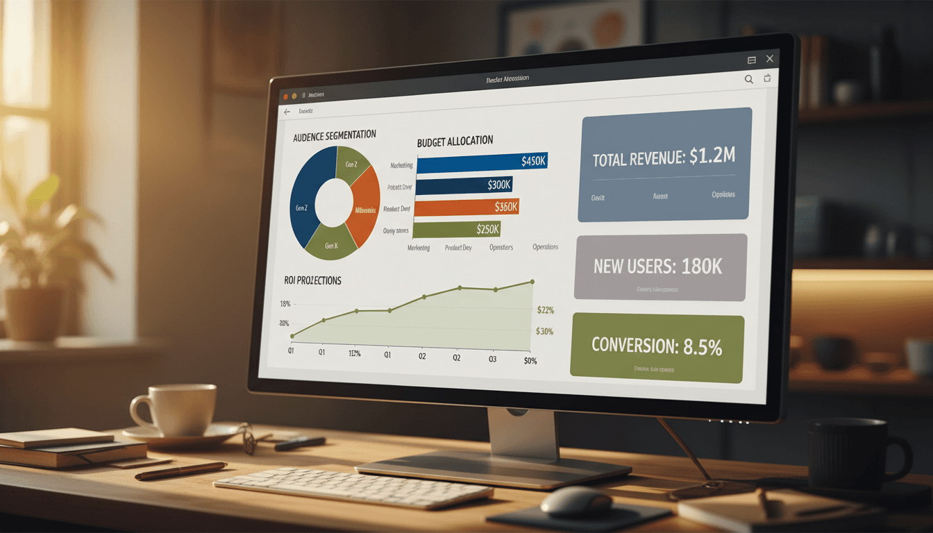 Audience and budget guidance dashboard with AI-powered recommendations