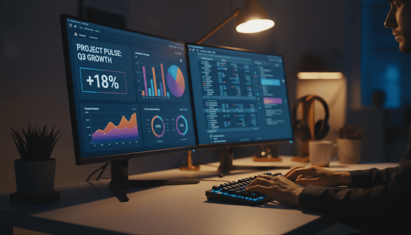 TikTok campaign management dashboard with performance analytics displayed on computer monitors
