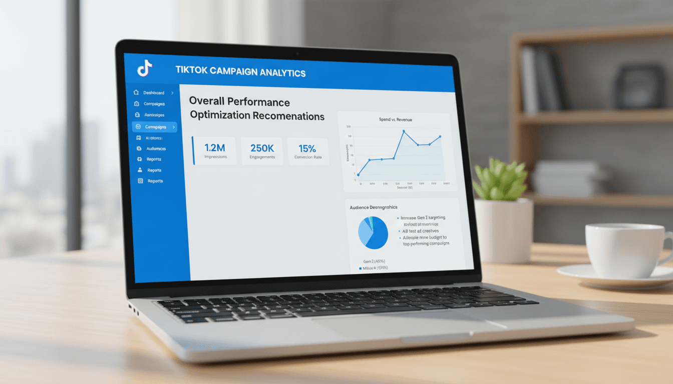 Rosenix dashboard displaying TikTok campaign performance metrics and analytics