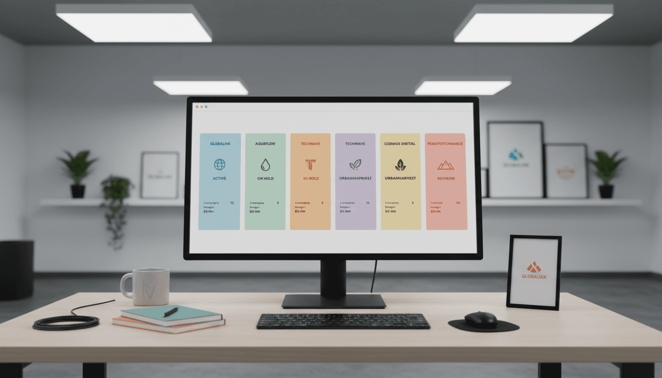 Multi-account management dashboard with unified campaign control interface